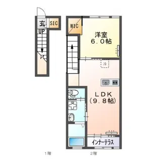 ディア ベルジュ【2階】の間取り