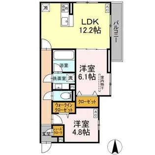 オアシス新綱島【2階】の間取り