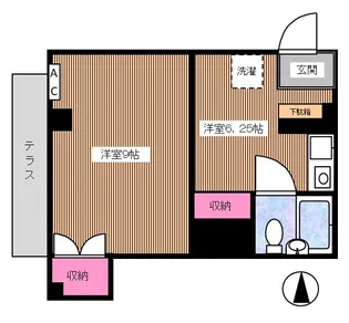 ハイツウエストヒル【1階】の間取り