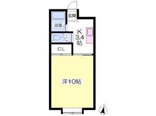 シティプラザ北上D棟【2階】の間取り