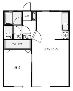 エイトサウザントI【1階】の間取り