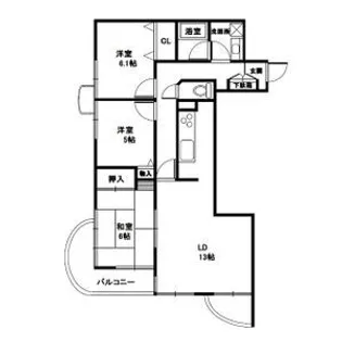 プラザ森北【2階】の間取り