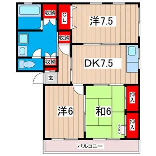 ファイネストK【2階】の間取り