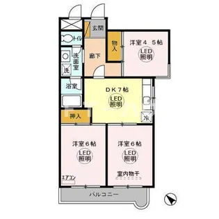 千葉県千葉市花見川区幕張本郷6【マンション】の間取り