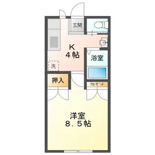 ユーランドA棟【2階】の間取り
