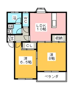 MハイツB【2階】の間取り