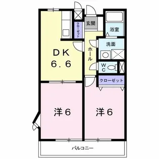 メールグラン【2階】の間取り