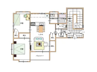 コミンニョロの家 奥【2階】の間取り
