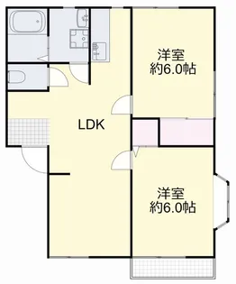 岡山県岡山市東区西大寺松崎【アパート】の間取り