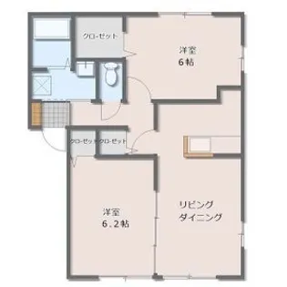 コンフォールB【1階】の間取り