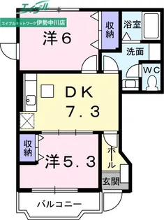 カーサ・エテルノ B棟【1階】の間取り