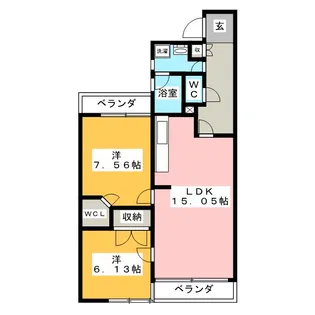 ヒラソル横濱【4階】の間取り