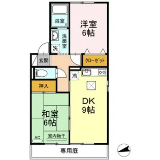 岡山県岡山市北区尾上【アパート】の間取り