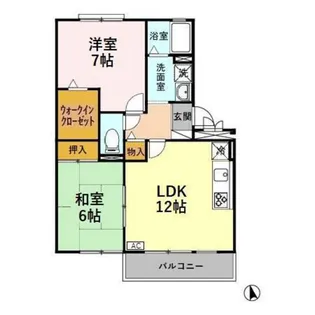 カーサ・コンフォール【2階】の間取り