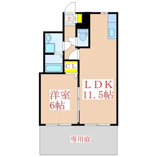 プラシード国分【1階】の間取り