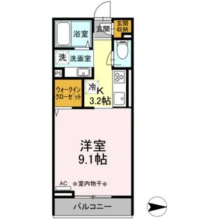 神奈川県厚木市田村町【アパート】の間取り