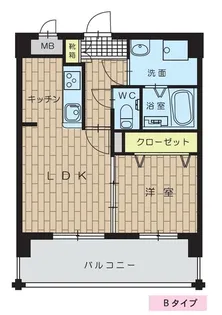 ラ・クラセーヴァ長府【4階】の間取り