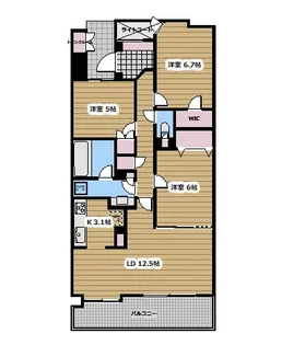 美しが丘ハイム【6階】の間取り