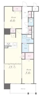 大阪府大阪市天王寺区上本町3【マンション】の間取り