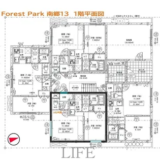 Forest Park 南郷13【1階】の間取り