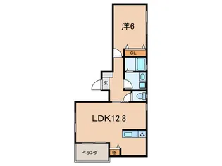 シェリル神戸西舞子【2階】の間取り