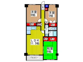 ヴィラ本町東【2階】の間取り