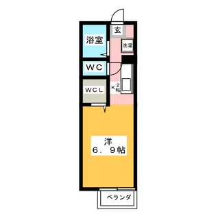 ソシア横浜【2階】の間取り