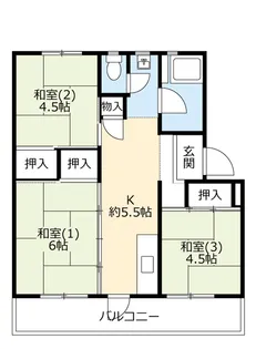 UR金剛【3階】の間取り