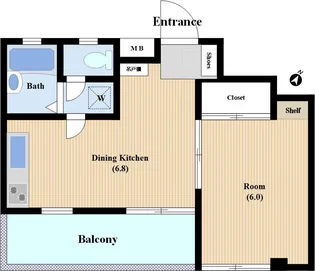 下山マンション【3階】の間取り