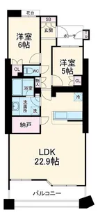 2SLDKの間取り画像