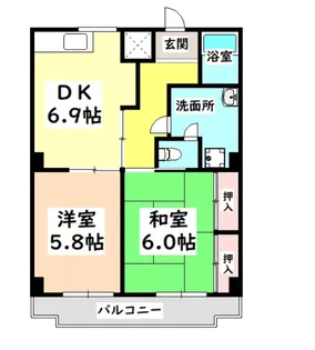 レジデンス横山【5階】の間取り