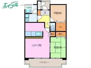 2LDKの間取り画像