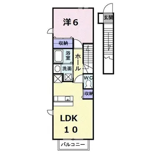 フリーデ B【2階】の間取り