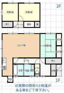 岡山県岡山市東区古都南方【一戸建】の間取り