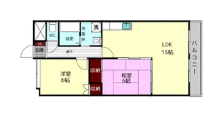 ベルデ帝塚山【2階】の間取り