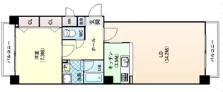 メゾンフジオ紅梅町【6階】の間取り