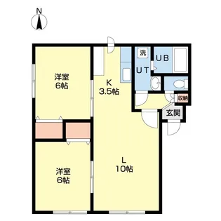 グランメール南19条【4階】の間取り