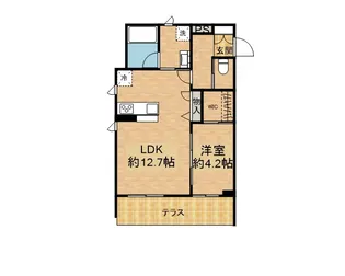 1LDKの間取り画像