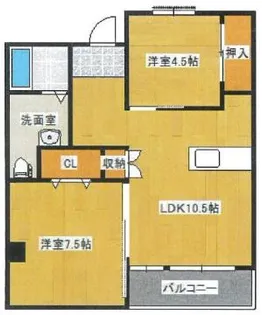 山陽セントラルハイツ【6階】の間取り