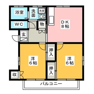 リバーサイド松下【2階】の間取り
