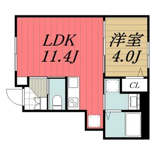 千葉県千葉市中央区寒川町1【アパート】の間取り