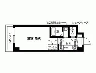 フローライト西院【7階】の間取り