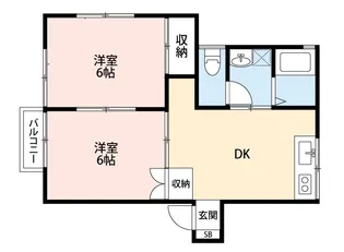 フローラ・ミキ【2階】の間取り