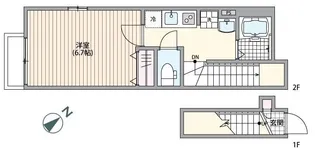東京都杉並区阿佐谷北5【アパート】の間取り