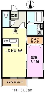 埼玉県蕨市中央2【アパート】の間取り