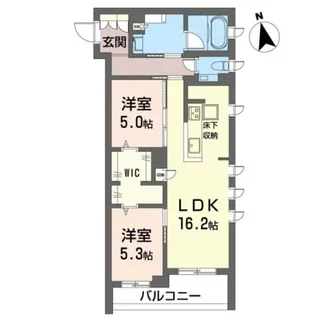 フェール シュヴァル【1階】の間取り