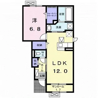 ヴィラ・ローザ【1階】の間取り