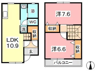 岡山県倉敷市片島町【一戸建】の間取り