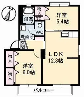 シャーメゾン柊【1階】の間取り
