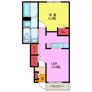 フィオーレI・II【1階】の間取り